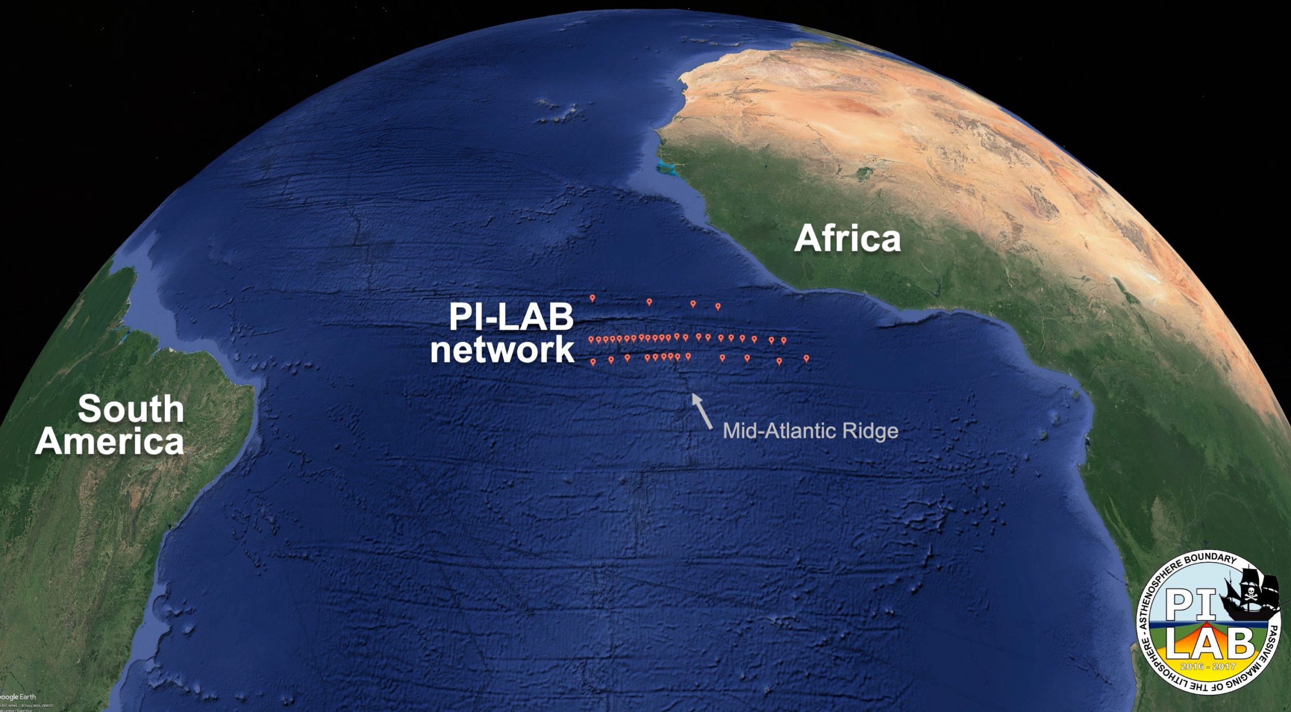 A map of the submarine sensors off the African continent. (Illustration: University of Southampton)