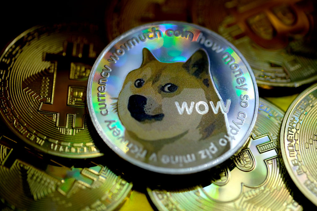 dogecoin cryptocurrency rising