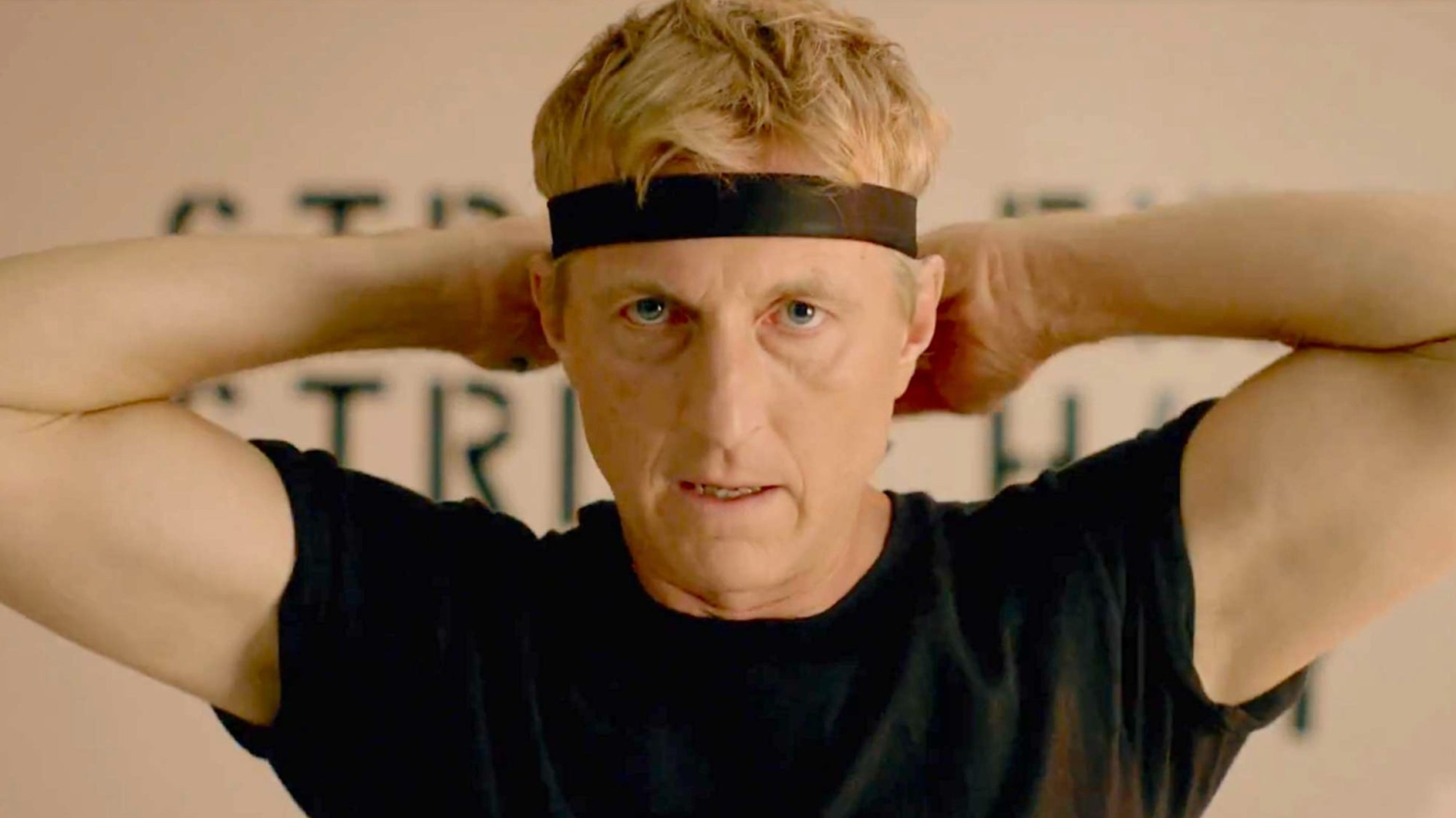 Johnny Lawrence, getting ready to karate.  (Image: Netflix)