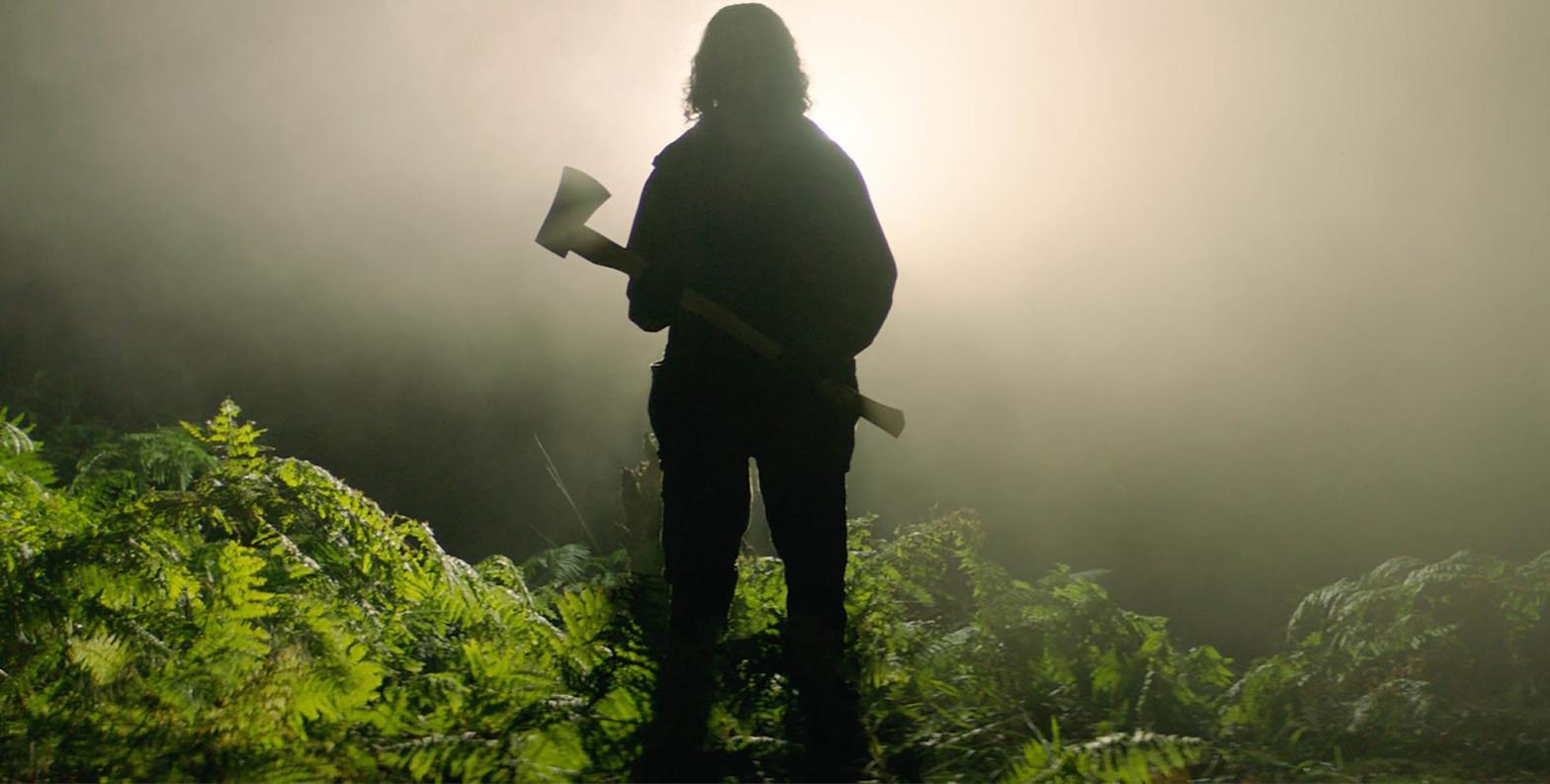 In the Earth's Zac (Reece Shearsmith) lurks in the mist. (Image: Sundance Film Festival)