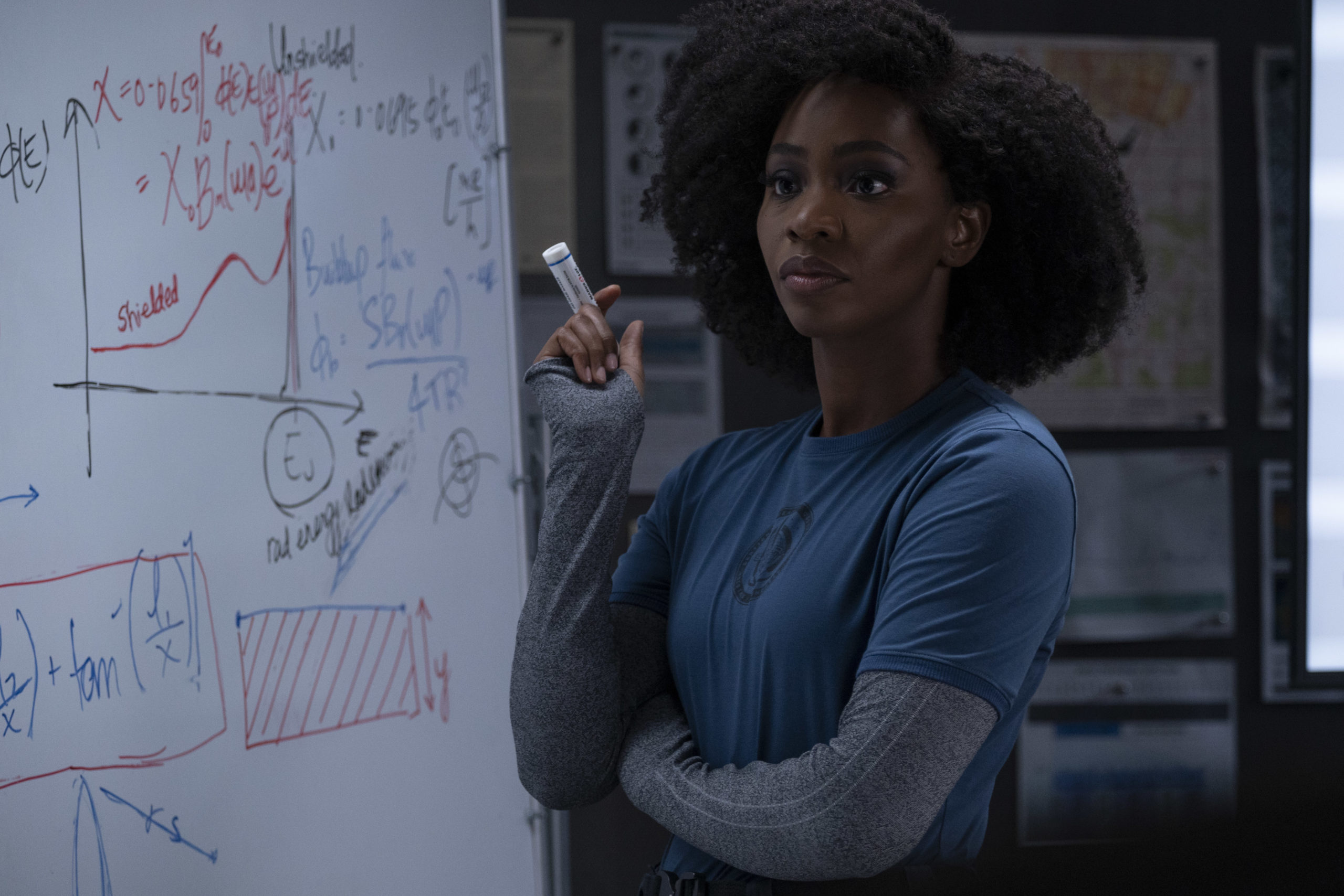 Monica trying to figure out how to get into the Hex. (Image: Disney+/Marvel)