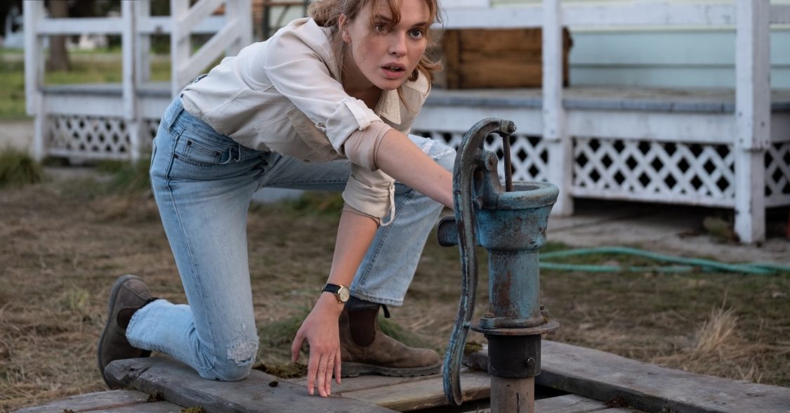 Odessa Young as Frannie Goldsmith. Also pictured: the well. (Photo: Robert Falconer/CBS)