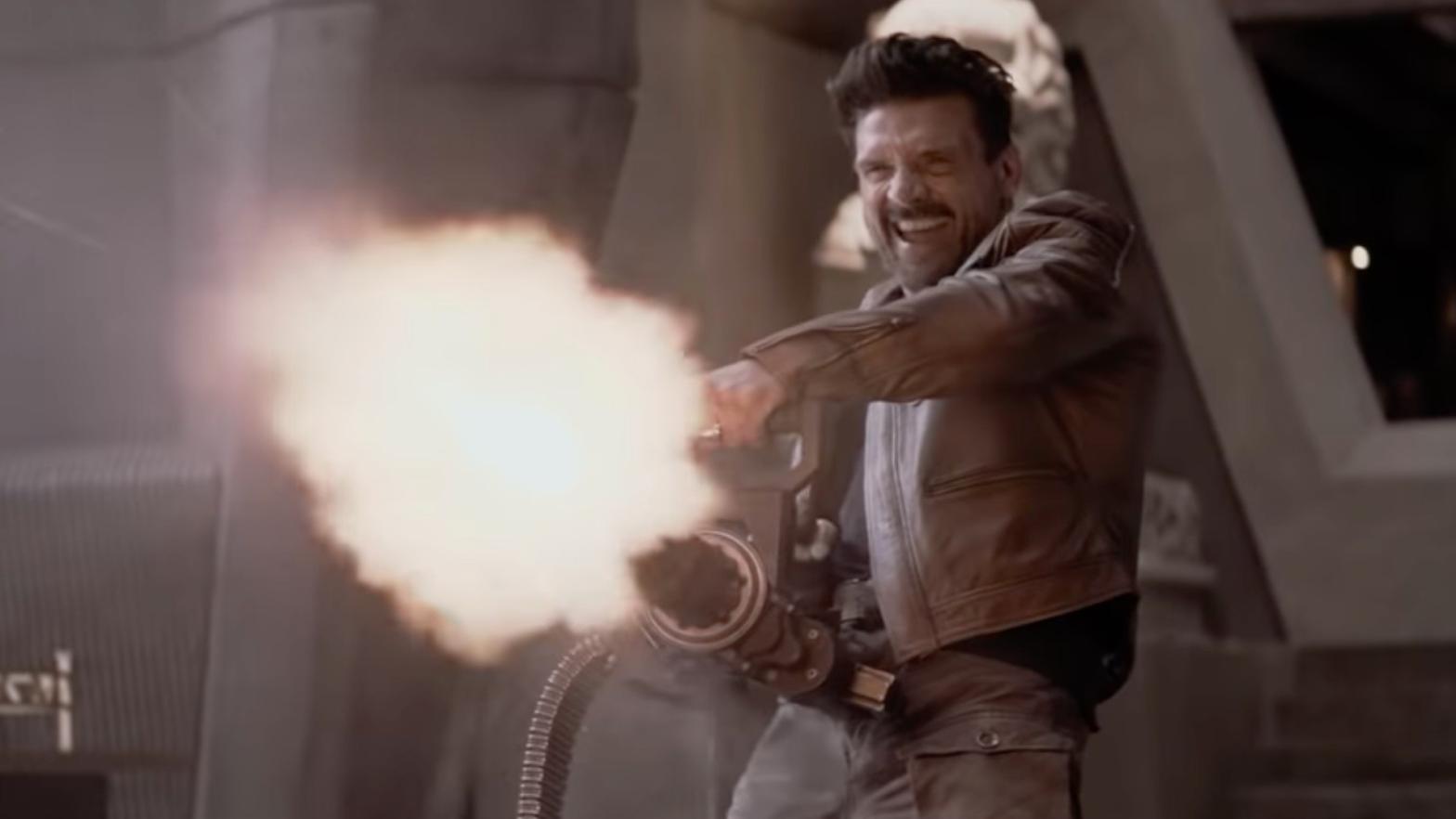 We're never going to be mad about a flame thrower. (Screenshot: Hulu)
