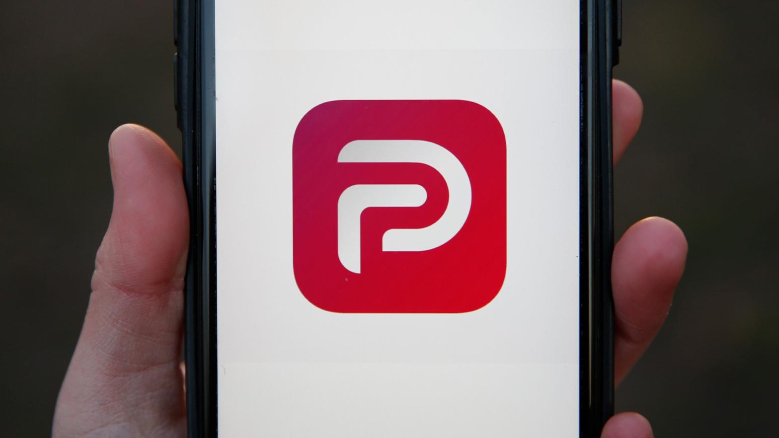 A general view of the the Parler app icon displayed on an iPhone on January 9, 2021 in London, England.  (Photo: Hollie Adams, Getty Images)