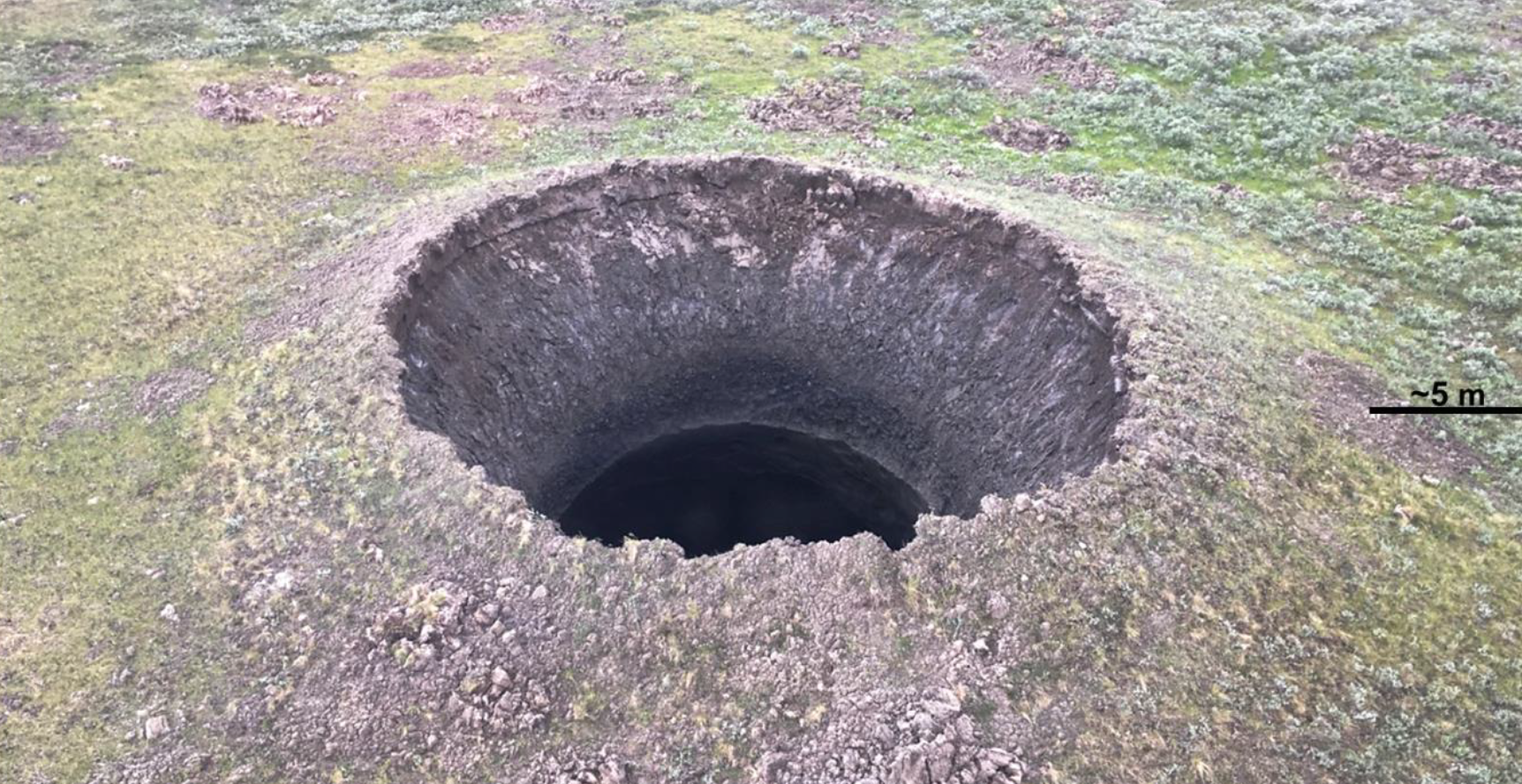 A photo of the C17 crater on the day it was discovered, July 16, 2020. (Image: Andrey Umnikov)