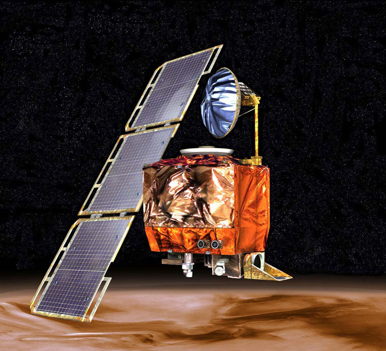 An illustration of Mars Climate Orbiter. The mission failed when English units weren't converted to metric. (Illustration: NASA/JPL-Caltech)