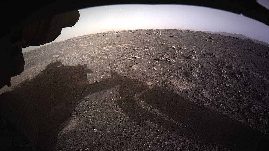 Percy's first full-colour image taken on Mars. (Image: NASA/JPL)