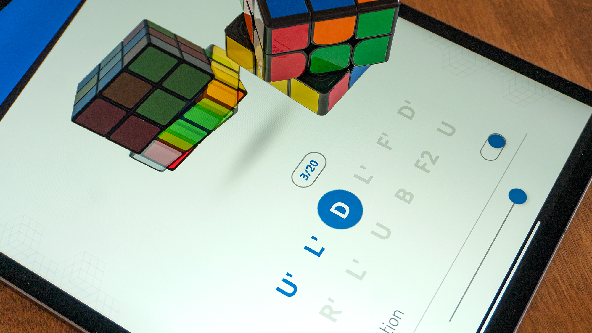 The Rubik's Connected mobile app tracks every move you make in real time, so as you're learning to solve it, you'll immediately know when you've made a mistake and can quickly get back on track. (Photo: Andrew Liszewski/Gizmodo)