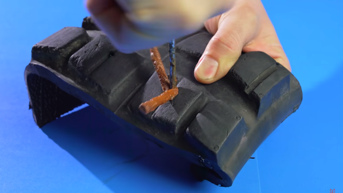 The Old Way To Plug A Motorcycle Tyre Puncture Is Still One Of The Best Ways