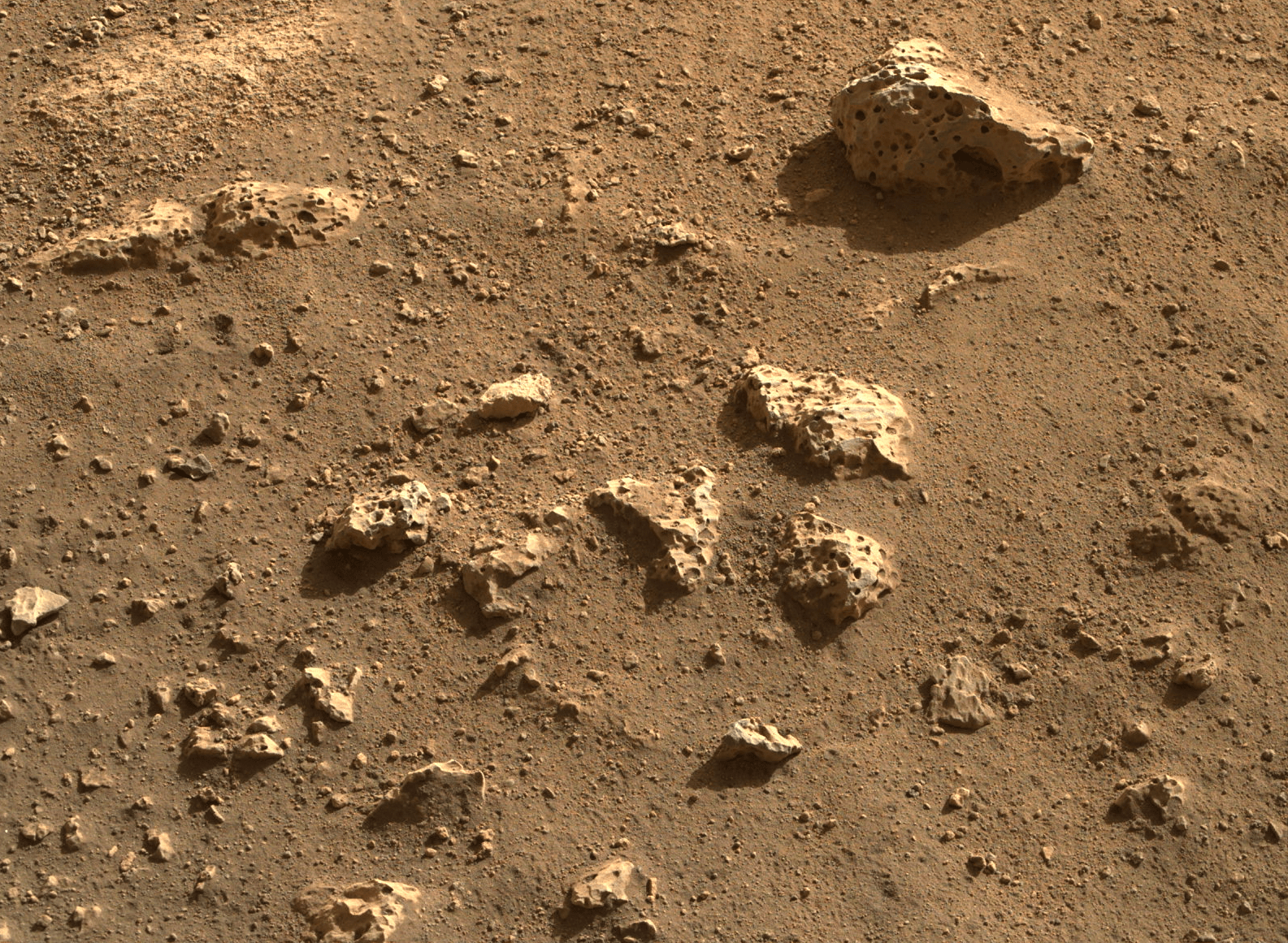 More rocks with holes.  (Image: NASA/JPL-Caltech/ASU)