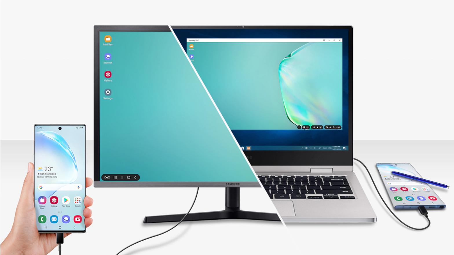 Samsung DeX works on computers, monitors, and TVs. (Image: Samsung)