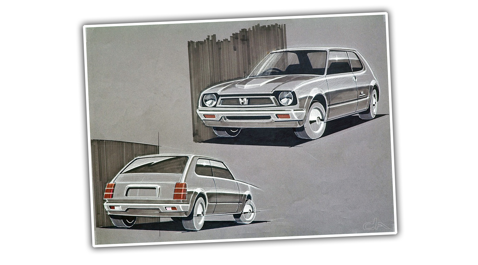 These Design Sketches For The Original Honda Civic Are Fantastic