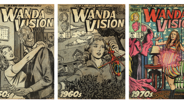 WandaVision Transforms Back Into Its Comic Book Roots in This Bewitching Art