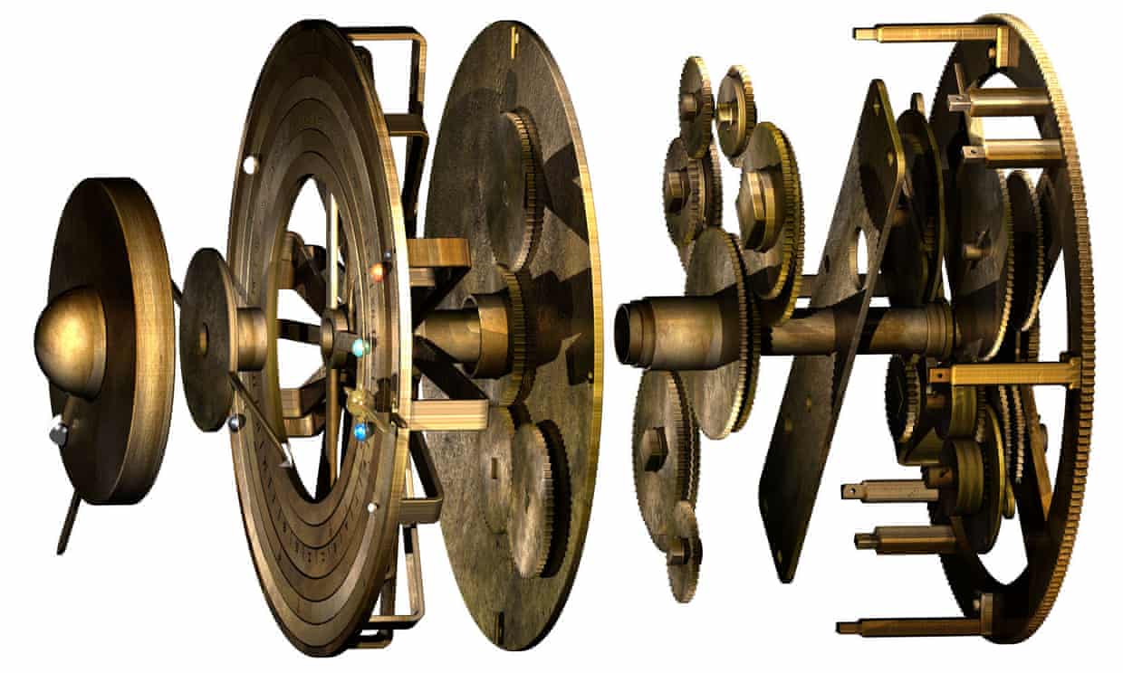 Computer model showing the mechanism's gears.  (Image: UCL)