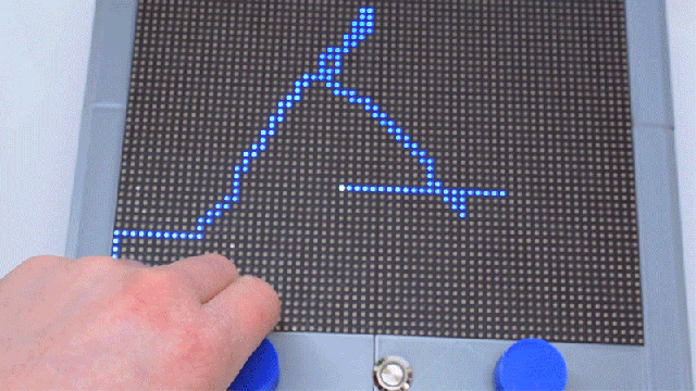 How to Build an LED Etch A Sketch With a Motion Sensor That Lets You Shake to Erase