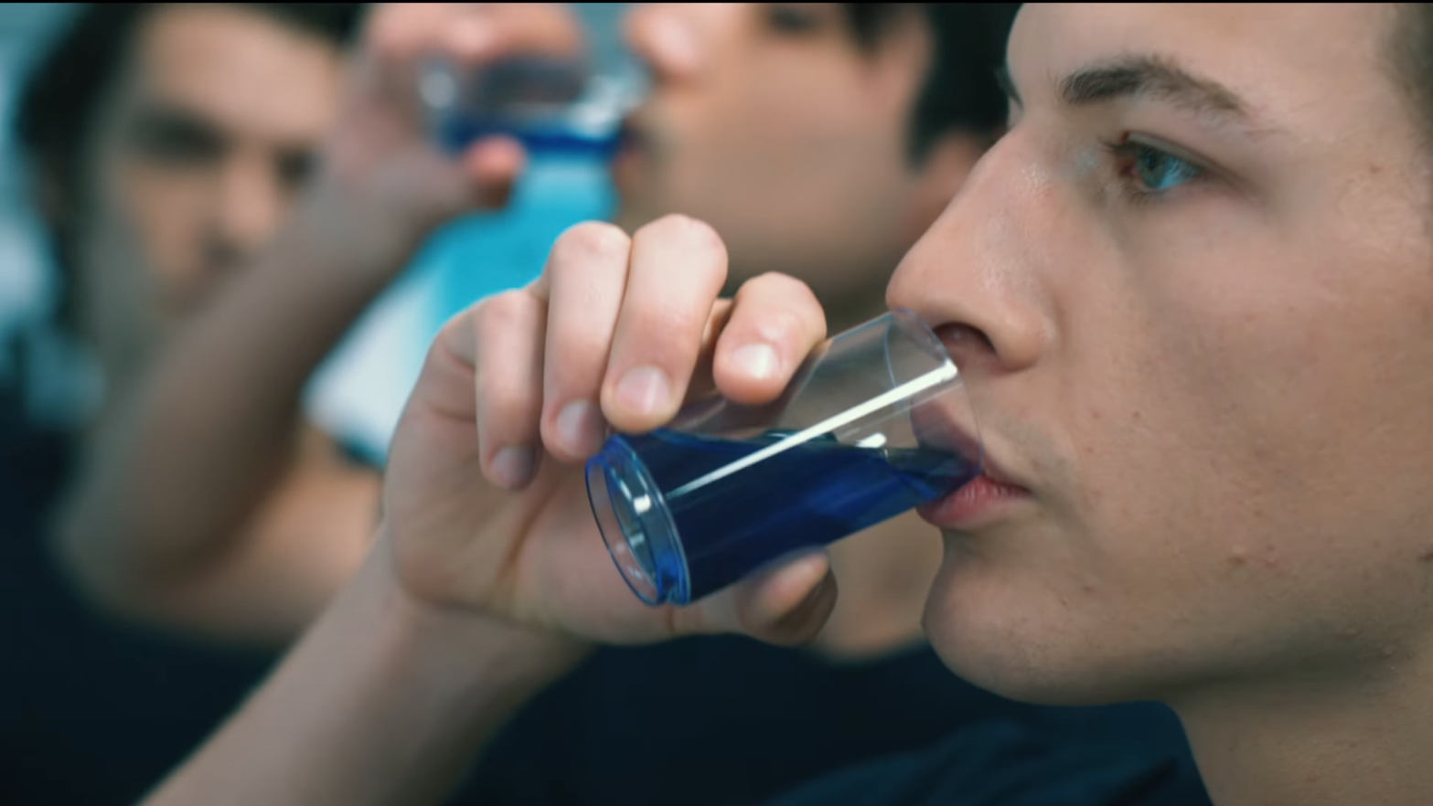 A Space-Teen (Tye Sheridan)) enjoys his daily glass of Don't Turn Into Lord of the Flies juice. (Image: Lionsgate)