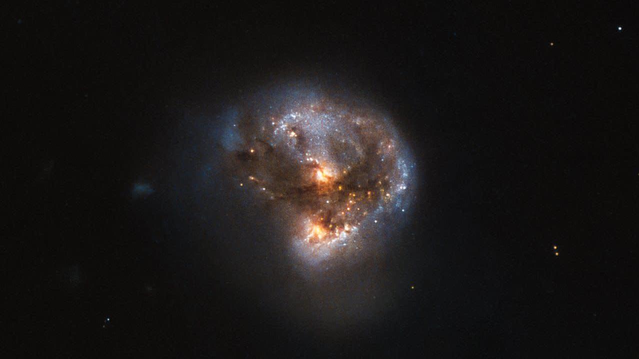 A galaxy hosting a megamaser, some 370 million light-years from Earth (not the one in the current study). (Image: ESA/Hubble & NASA, Fair Use)
