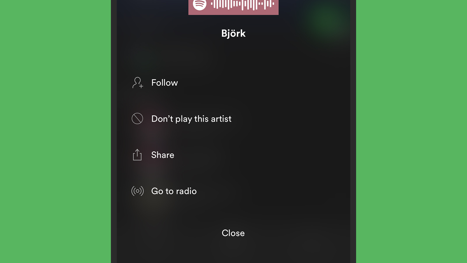Screenshot: Spotify