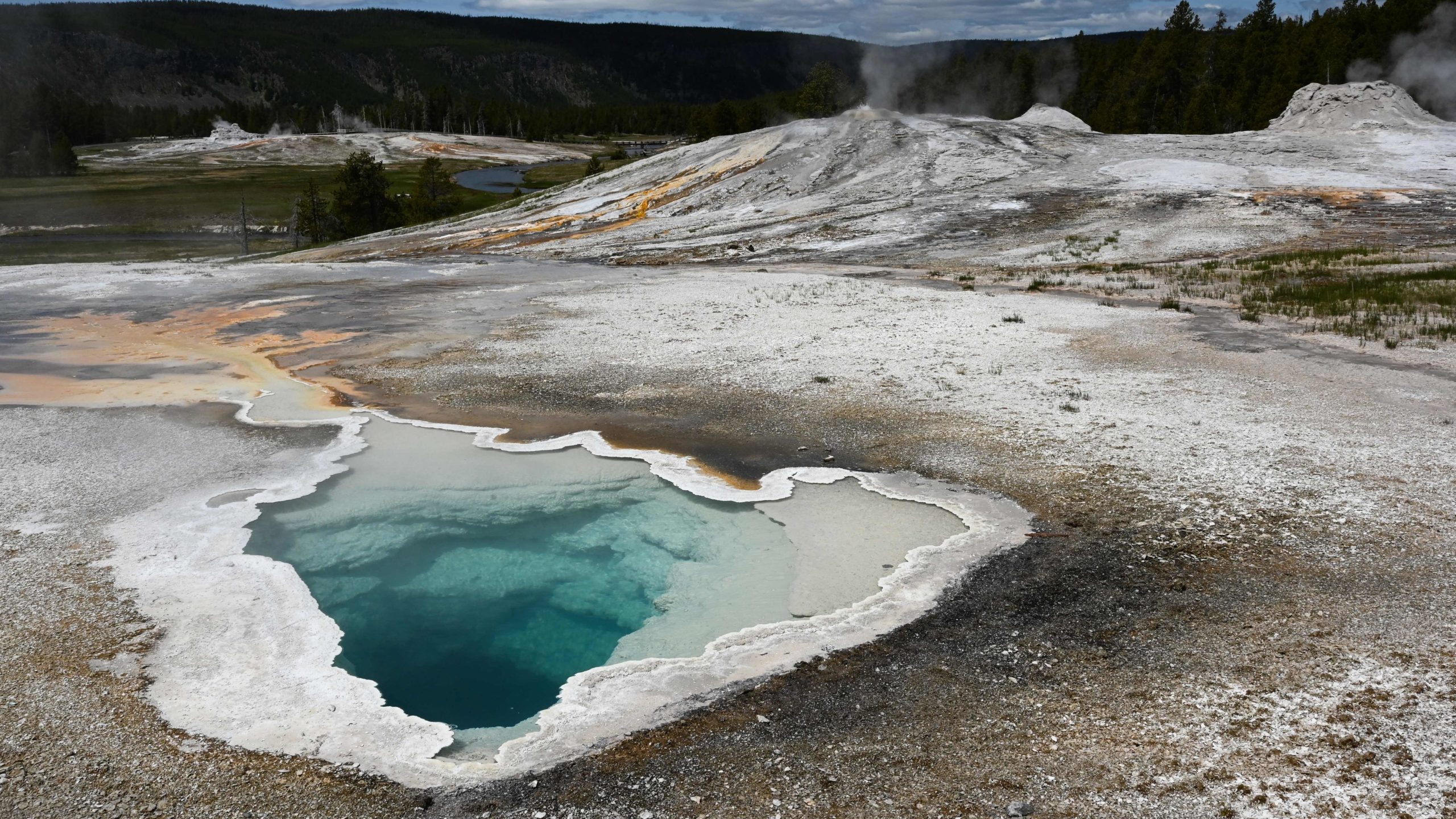 Heart Spring, one of many geysers in Yellowstone National Park, is seen in Wyoming on June 11, 2019. (Photo: Daniel Slim, Getty Images)