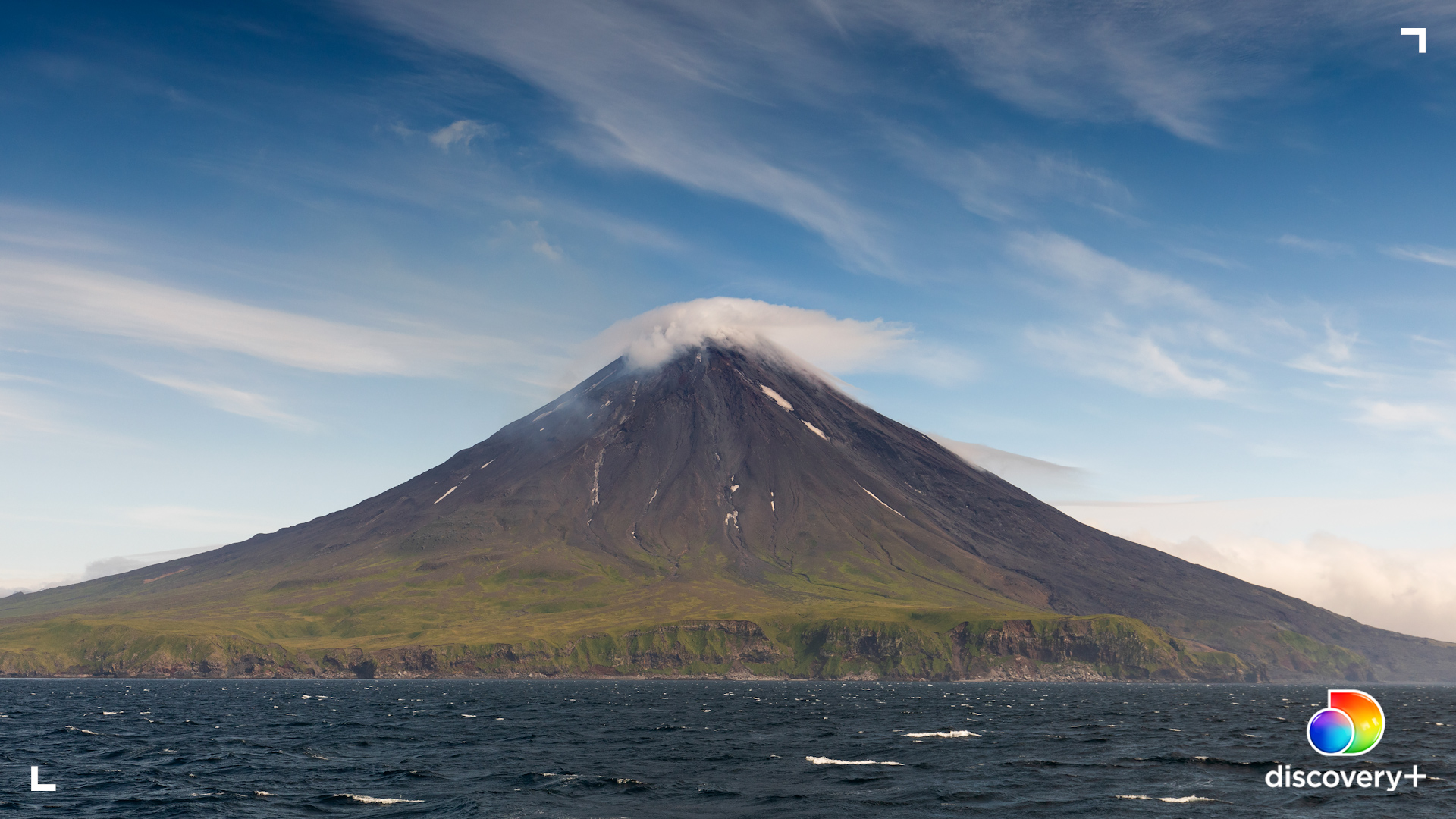 The volcano Bogoslof. (Photo: Ian Shive/discovery+)