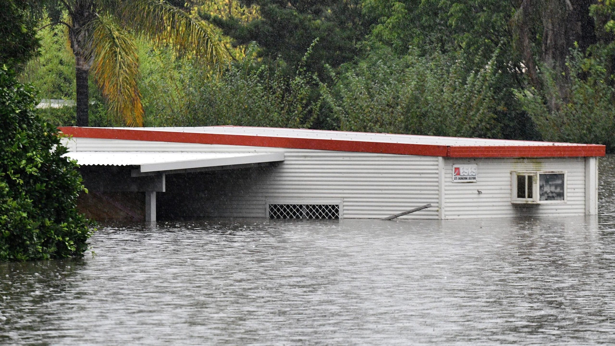 A flooded residence in Windsor, Australia. (Photo: Saeed Khan/AFP, Getty Images)