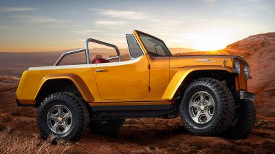 Jeepster Beach Concept Is What Happens When You Stuff A New Wrangler In A 53-Year-Old Shell