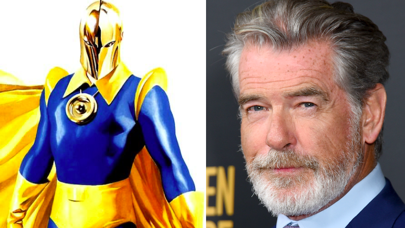 Doctor Fate; Pierce Brosnan at a pre-Golden Globes event in 2019.