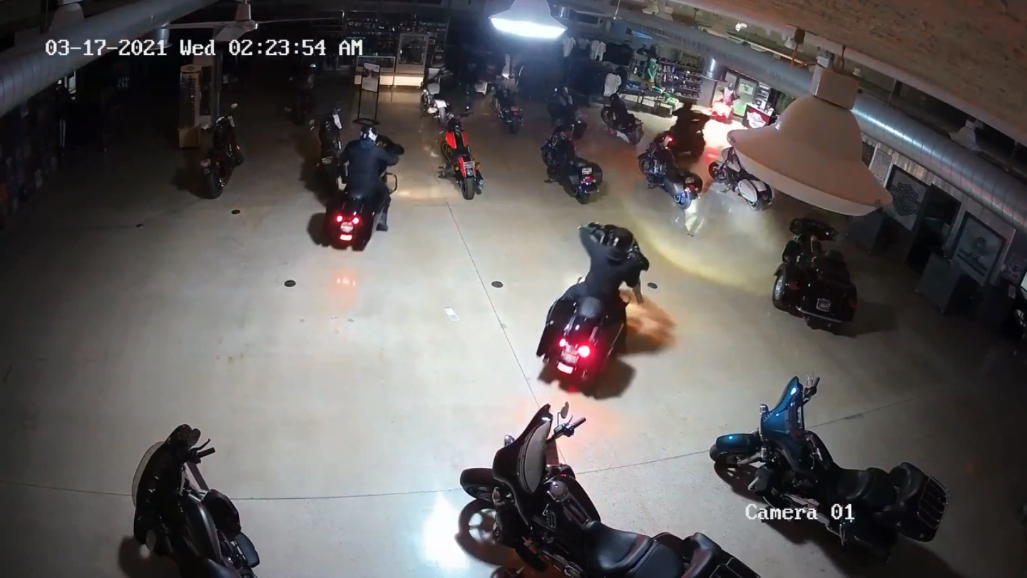 Thieves Steal Four Harley-Davidsons From Dealership In Hollywood-Style Robbery