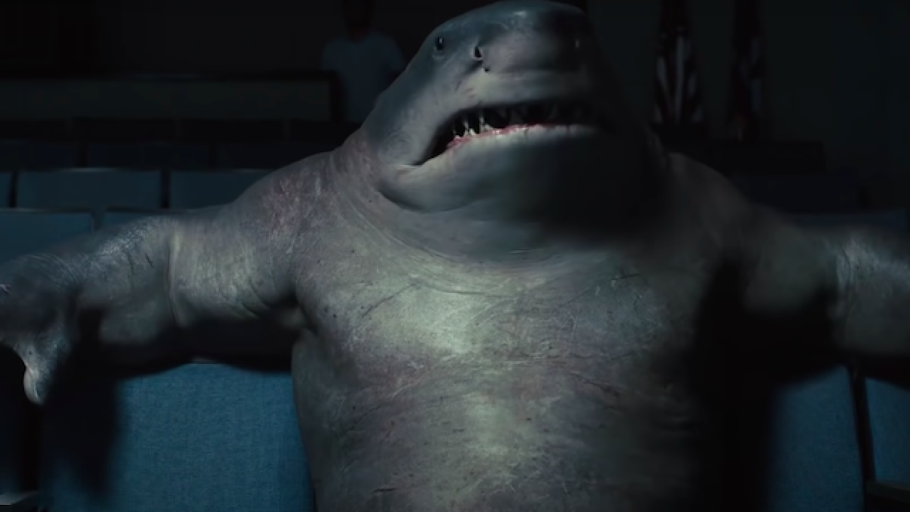 King Shark, as motion-captured with the help of Steve Agee. (Screenshot: Warner Bros.)