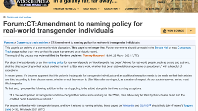 How Star Wars’ Biggest Fan Wiki Found Itself in a Fight Over Trans Identity