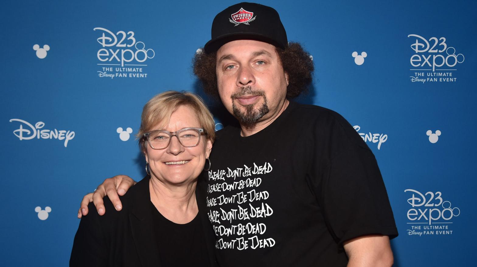 Kari Skogland and Malcolm Spellman at D23 in 2019. (Photo: Alberto E. Rodriguez/Getty, Getty Images)