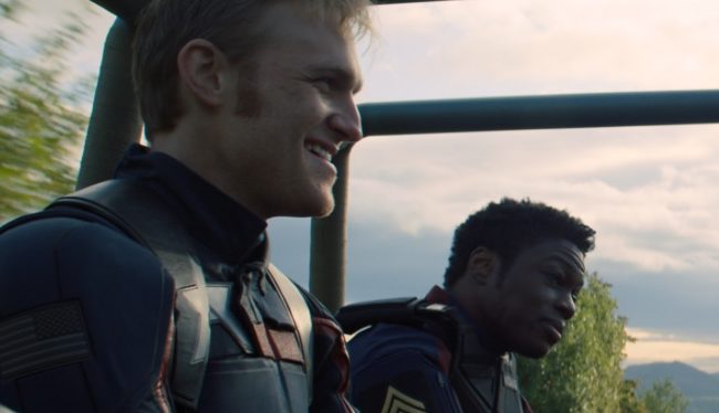 John Walker (Wyatt Russell) and  Lemar Hoskins (Clé Bennett) in The Falcon and the Winter Soldier. (Photo: Marvel Studios)