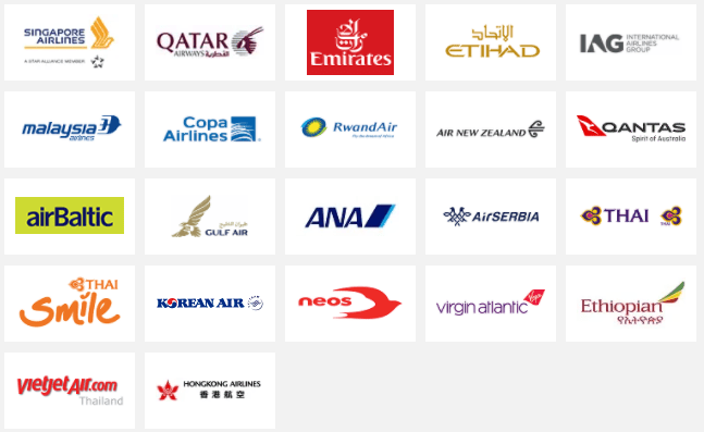 Here's a list of the airlines currently testing the Travel Pass app, per the IATA.  (Image: IATA)