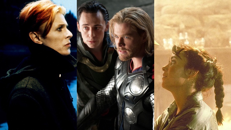 Bowie, Loki, Thor, Marion. (Image: BLF, Marvel, Paramount)