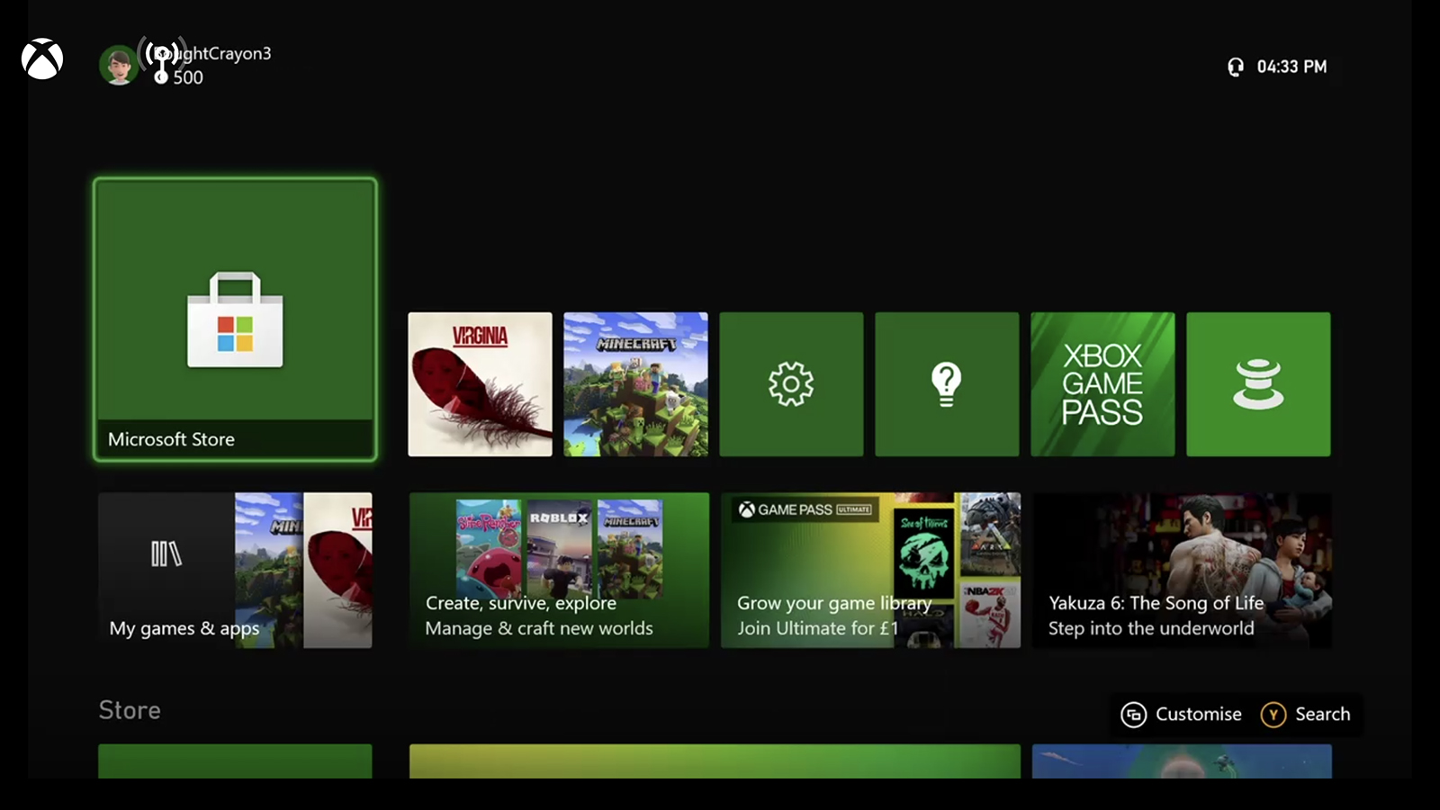 The Xbox Series X on an Android phone. (Screenshot: Android)