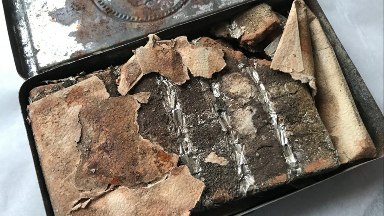 121 year old chocolate found at oxburgh hall