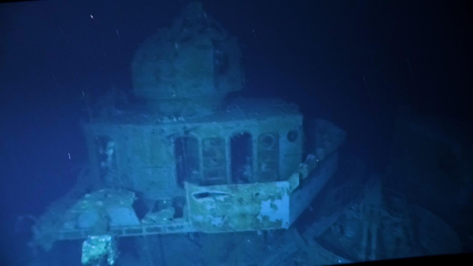Evidence of battle damage can be seen on the wreck.  (Image: Caladan Oceanic)