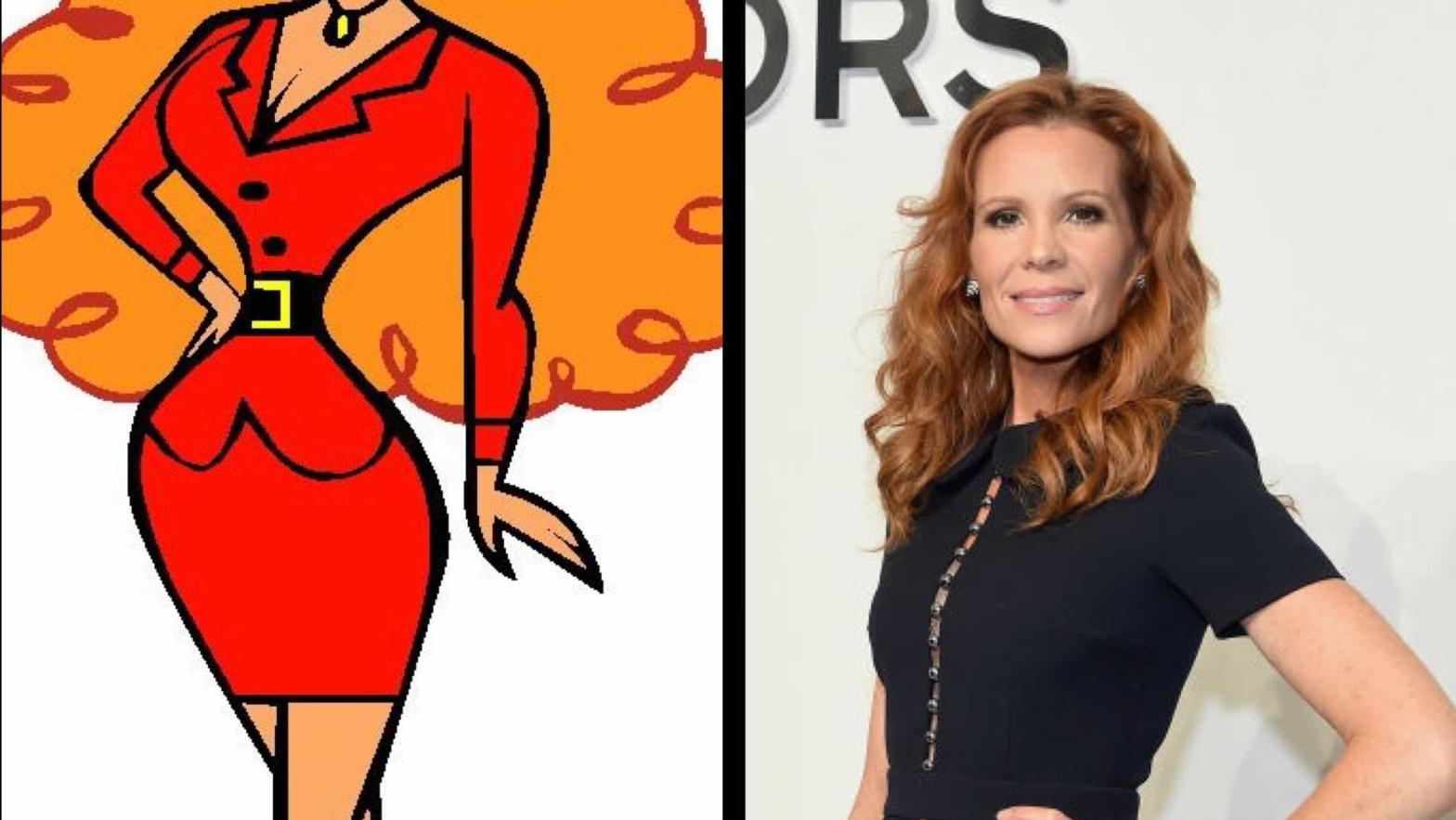 The (often faceless) Sarah Bellum as seen on the Cartoon Network series; Robyn Lively. (Photo: Jamie McCarthy, Getty Images)