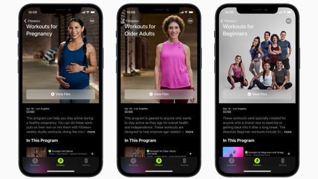 Apple’s Fitness+ Adds Workouts for Pregnant People and Older Adults