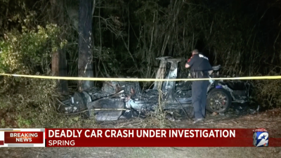 Nobody In Driver Seat As Fiery Tesla Crash Kills Two Near Houston