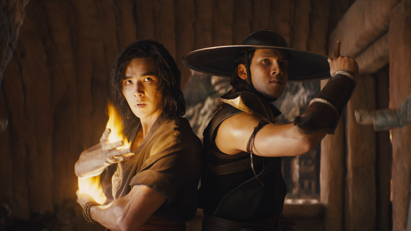 Ludi Lin as Liu Kang and Max Huang as Kung Lao make up more of the diverse cast. (Photo: Warner Bros.)