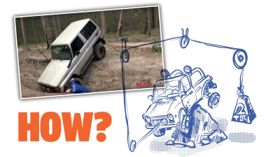 Here’s How You Winch Yourself Backwards With Pulleys