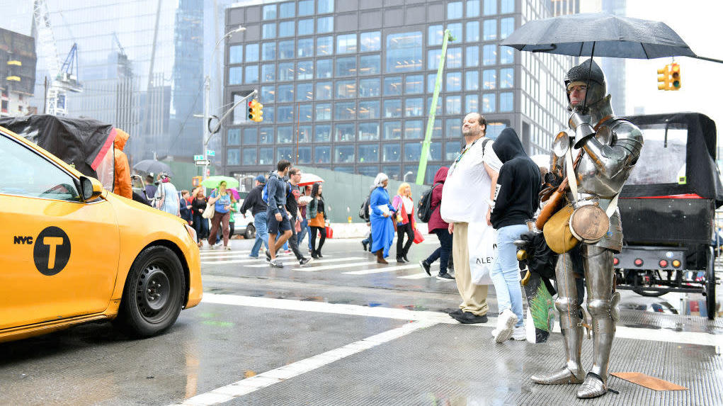 Unnamed cosplayer outside the Javits Centre at New York Comic Con, on October 19, 2019. (Photo: Craig Barritt, Getty Images)