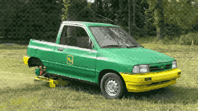 You Lawn Mower Will Never Be As Cool As This Ford Festiva Lawn Mower