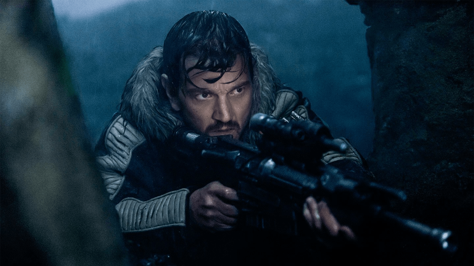 Cassian Andor (Diego Luna) takes aim in Rogue One. (Image: Lucasfilm)