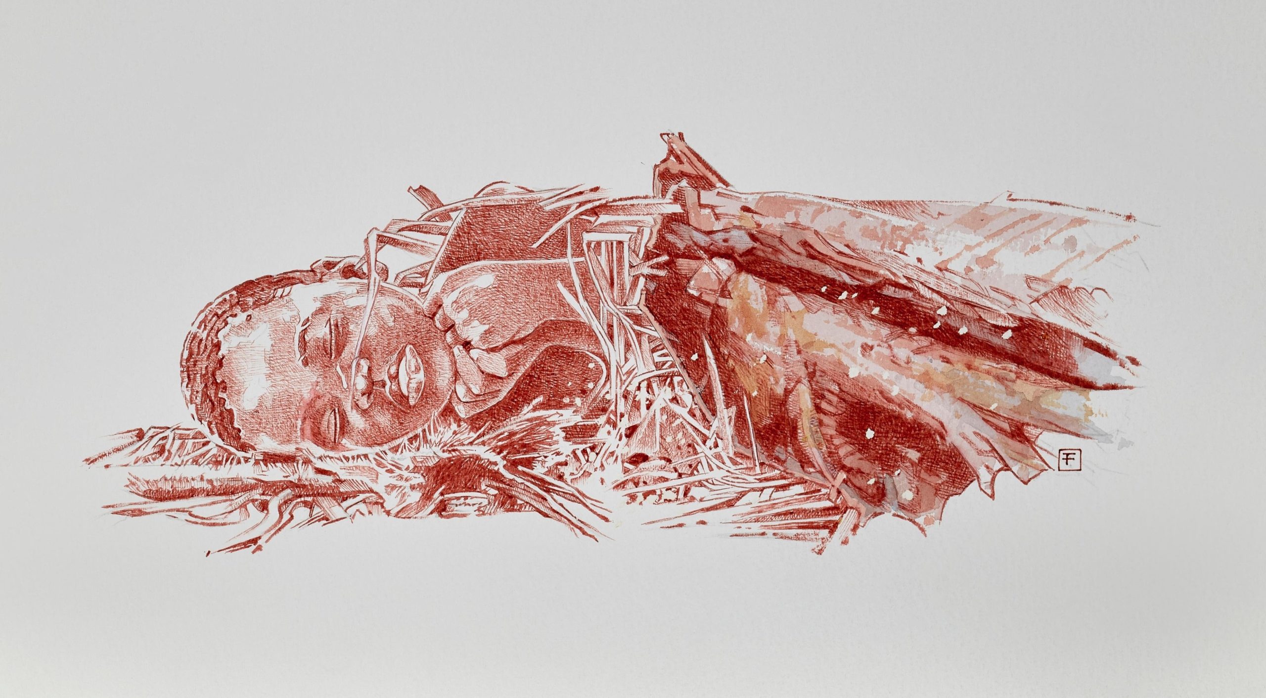 Artist's interpretation of Mtoto's burial. (Illustration: Fernando Fueyo)