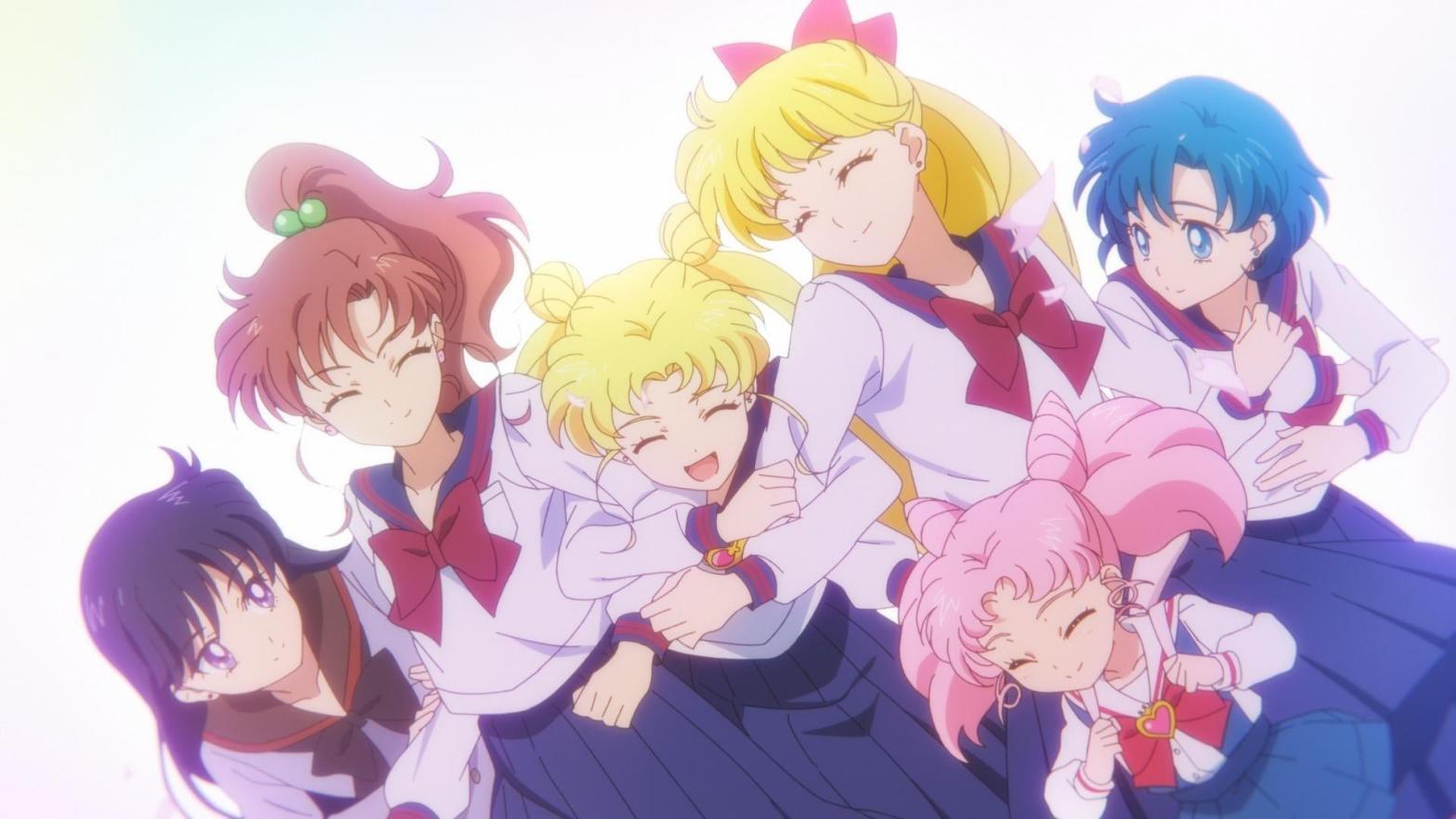 The Sailor Scouts in a more peaceful moment. (Image: Netflix)