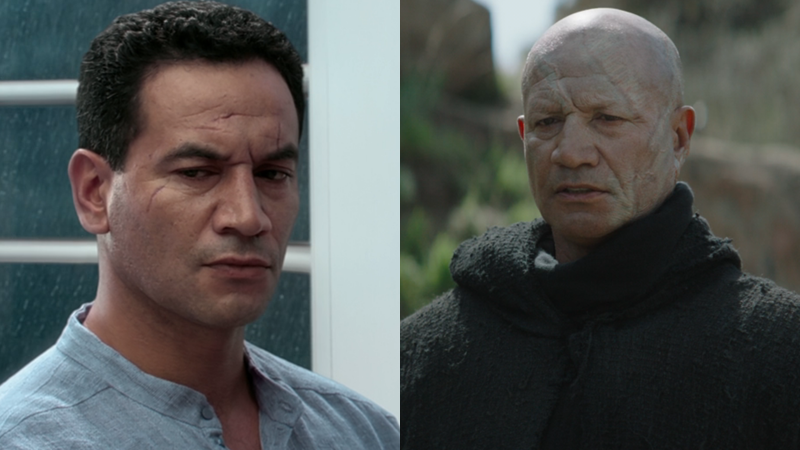  Temuera Morrison, as he appeared as Jango Fett in Attack of the Clones and the acid-scarred Boba Fett in The Mandalorian. (Image: Disney)