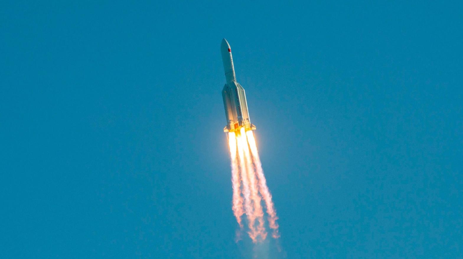 A Long March 5B rocket in 2020. (Photo: STR/AFP, Getty Images)