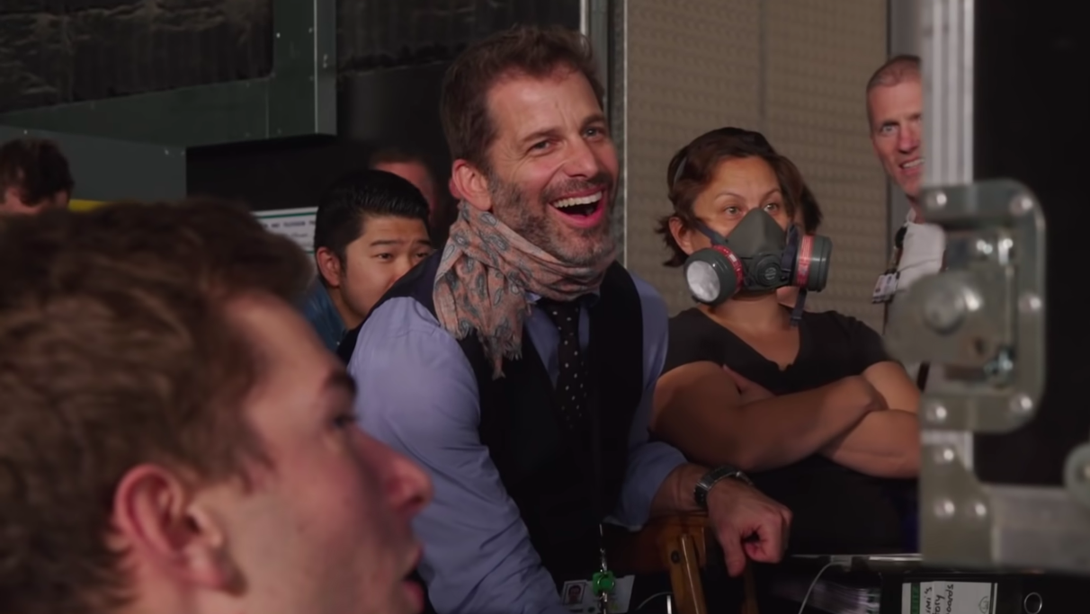 Zack Snyder shooting Justice League. (Screenshot: HBO Max)